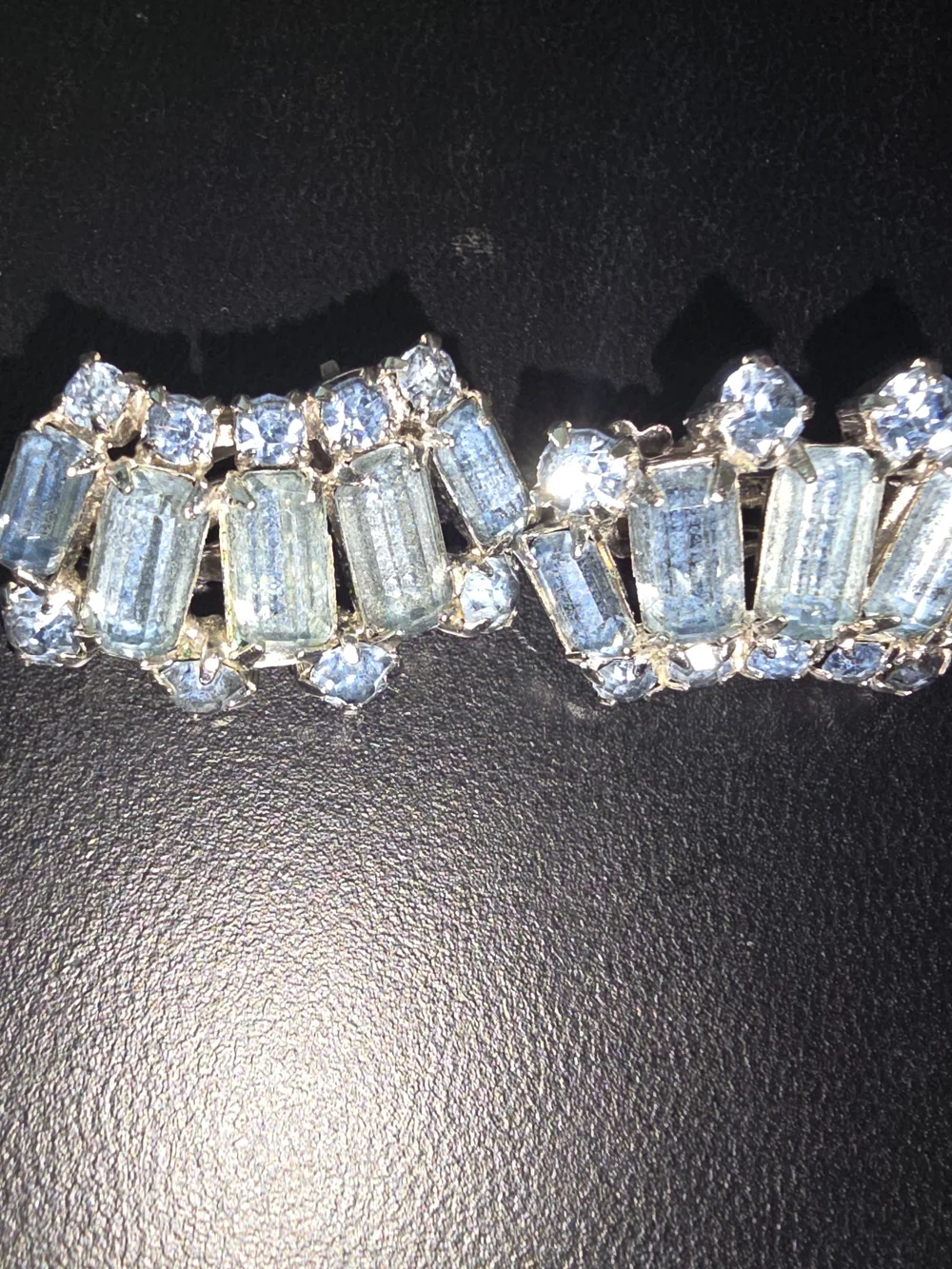 Light Blue Crystal Cluster Earrings - Women Jewelry - Picture 1 of 3